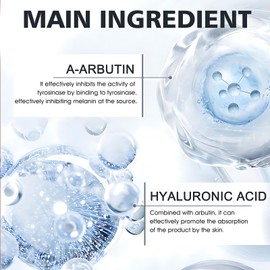 Allony Alpha Arbutin 2% + HA, Arbutin Serum, Alpha Arbutin Serum, Hyalurons?ure Gesichtsserum, zur Entfernung von Pigmentflecken, Wiederherstellung der Hautelastizit?t, Geeignet fr Alle Hauttypen, 30ml