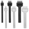6Pcs Prong Chisel Round Hole DIY Leather Punch Tool HighCarbon