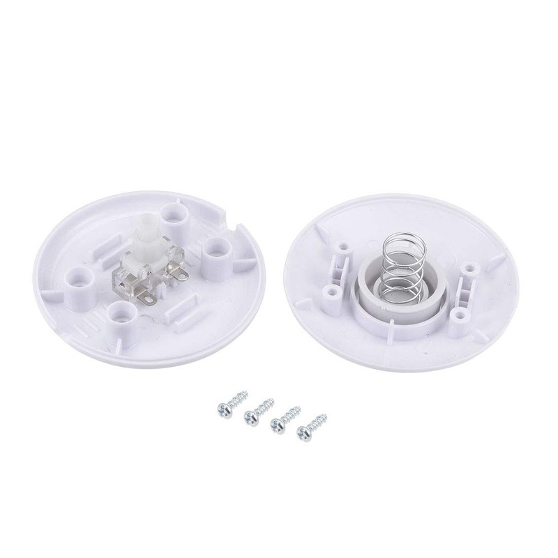 uxcell Inline Latching Foot Pedal Push Button Switch, Round Lamp