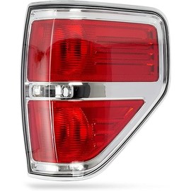 RANSOTO F150 Right Tail Light Compatible With Ford F-150 2009 2010 2011 2012 2013 2014 Chrome Trim Passenger Side
