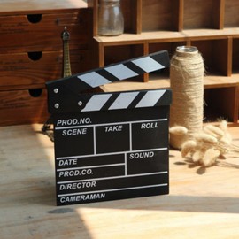 Film Flap for Shoot, Director Flap, Directors Clapper Board for Film, Film Flap Props, Film Flap, for Shoot Props, TV Series, Commercials, Home Decoration etc (Black)