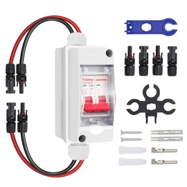 Mini Circuit Breaker, 32A 500V PV Disconnect Switch Solar Isolator, DC Disconnect Switch IP65 Waterproof Distribution Box, Solar Photovoltaic Switch with Cable & Connector