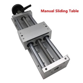 Linear Stage Actuator 200mm Manual Sliding Table Ballscrew 1605 Linear Guides Cross Slide Table SFU1605 Travel Length L100/200/300/400/500/600mm (200mm)
