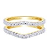 AFFY 1.00 Carat Round White Cubic Zirconia 14K Yellow Gold