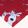 Tablecloth 85 x 85 cm Red White Silver Funny Elk