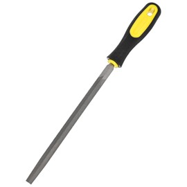 M METERXITY Triangular Metal File 8 Inch, High Carbon Steel File Diamond File Hand File W PVC Grip Handle for Wood/Metal/Ceramic/Glass/Stone/Jewelry/Tile/Model/DIY/Sharpening File