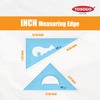 Pack of 2 Large Transparent Triangle Ruler Set Square: 12
