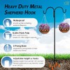 2PCS Double Shepherds Hooks for Outdoor, 92” Heavy Duty Adjustable
