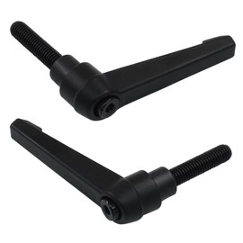 PHITUODA 2Pcs Adjustable Clamping Lever Handle M8 x 32mm Male Thread Adjustable Handles Push Button Ratchet Lever Knob Rotating Screw Handles Bolts with Locking Lever