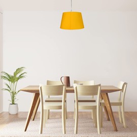 Cotton Drum Shade – Mustard, 10inch Easy Fit ES/BC Shades for Living Rooms, Bedrooms, hallways and Kitchens, Ceiling Pendant or Table Lamp Shade
