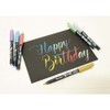 Kuretake CBK-55ME/6V Fude Biyori Water-Based Brush-Style Pen, Metallic, 6 Colors