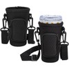 Magopera 2‑Pack Black Water Bottle Carrier with Adjustable Crossbody Strap