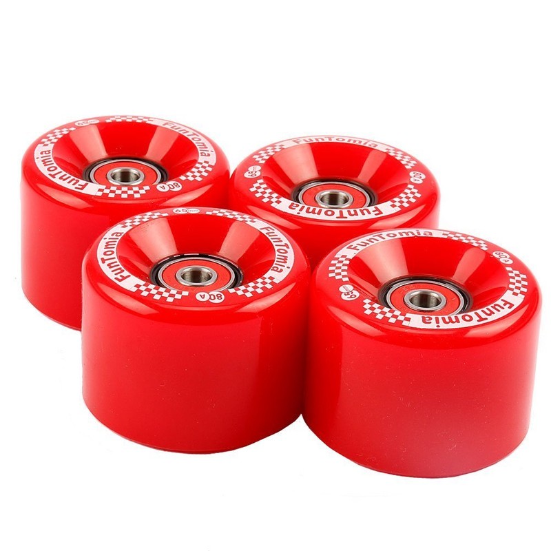 FunTomia Pack of 4 Longboard/Skateboard/Mini Board Wheels (Big Wheels) in