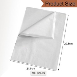 100 Sheets A4 Photocopy Paper, Tracing Paper, Printing Tracing Paper, Protective Garment Paper, Wrapping Paper, Lining Paper for Shoes and Garments