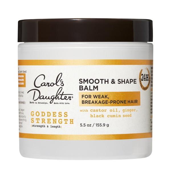 Carol's Daughter Goddess Strength Smooth and Shape Hair Balm, Hair Cream for Weak, Breakage-Prone Hair, 5.5 Fl Oz