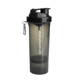 SmartShake Slim Multi-Storage Shaker Bottle 500ml - Gunsmoke