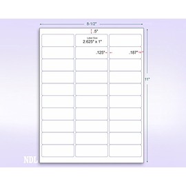 FBA Laser/Ink Jet Labels, for Bar Code, Asin #, Box Labels, Pallet Labels (100 Sheets 30 Up Labels = 3000 Labels)
