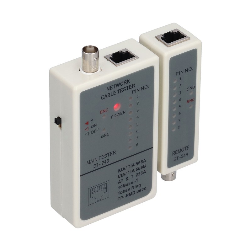 248 Cable Tester Automatic Scanning RJ45 RJ12 RJ11 Network Wires