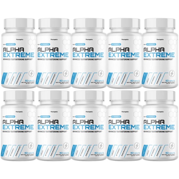 Pharmagetics Alpha Extreme Pills Advanced Support Supplement - 10 Bottles