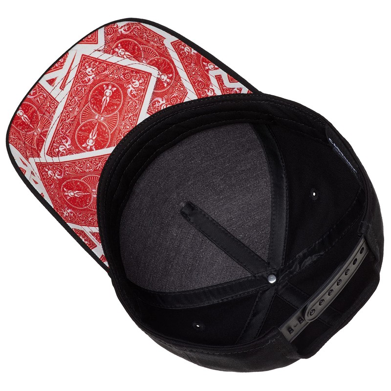 Cadency® Baseball Cap Poker Black Unisex Adjustable Size, black