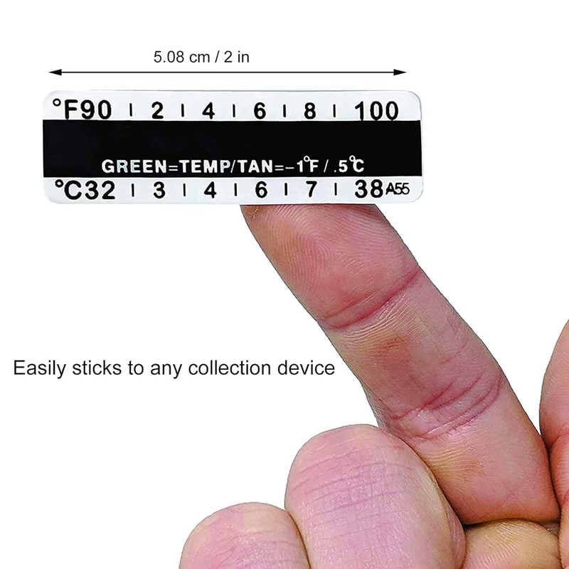 One Step Urine Temperature Test Strips, 10 x Stick on