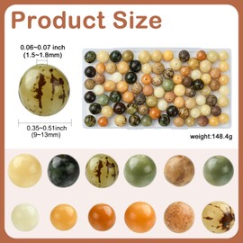 DanLingJewelry 100Pcs Bodhi Wood Beads Wooden Round Loose Beads Meditation Prayer Beads Natural Wood Beads for Bracelet Jewellery Making