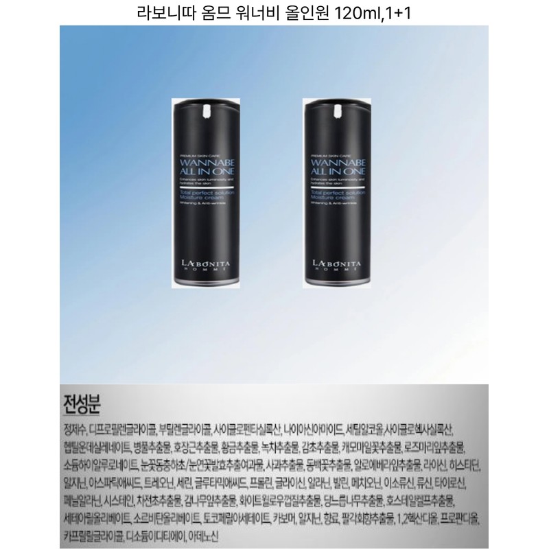 Labonita Homme Wannabe All-in-One 120ml 1+1 (2 units) / 라보니따