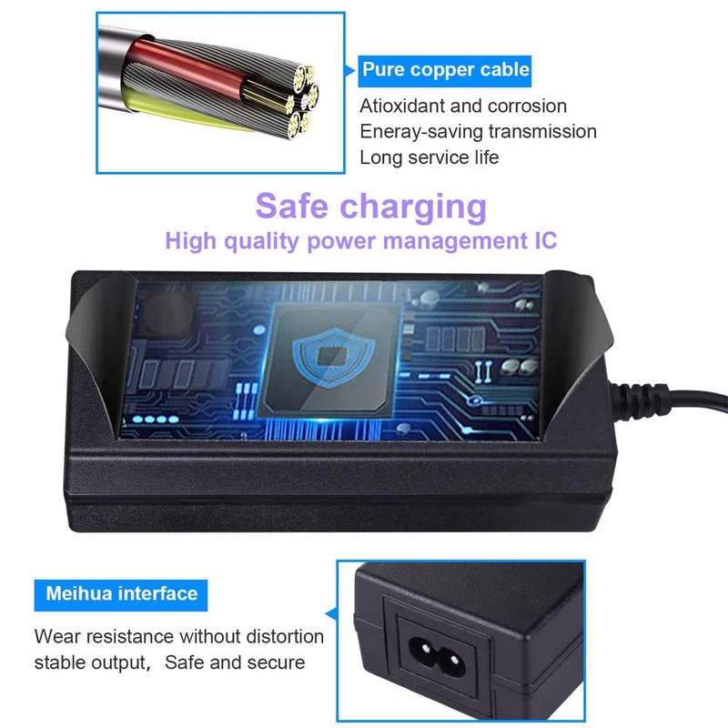 42V 2A Adapter Charger for Razor Rambler 16, Pocket Mod
