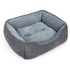 MIXJOY Dog Bed for Large Medium Small Dogs, Rectangle Washable