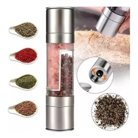 pusa teja Molinillo 2 En 1 Ajustable Manual Pimienta Sal Y Especias