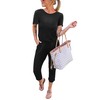 KIRUNDO 2024 Women's Casual Summer Jumpsuits Short Sleeve Crewneck Drawstring