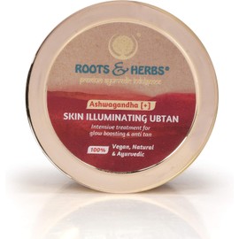 Roots & Herbs Ayurvedic Natural Treatment 100% Vegan Ashwagandha Skin Illuminating Face Ubtan - 100 gm