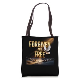 Forgiven and Free Christian Design John 836 Tote Bag