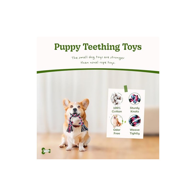 SHARLOVY Juguete de Cuerda para Cachorros, Juguete de Cuerda para