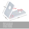 YIDU69Q 4 Pcs 2 Hole Corner Bracket Closed 60 Degree