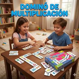 Totte Dominó de Multiplicaciones Juego Educativo Matemáticas para Niños 7+ Años | Aprende Tablas de Multiplicar Jugando | Juego de Mesa Familiar Primaria