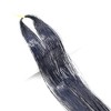 Sparkly 3D Hair Tinsel Glitter Synthetic Heat Resistant Extensions (Black)