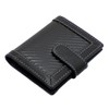 STARHIDE Mens Carbon Fiber with Real Leather Credit Card Holder