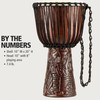 Meinl Percussion Style Professional Djembe Hand Drum Circle Instrument, Carved