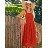 GRACE KARIN Womens Sleeveless Midi Dress Summer Casual Ruffle Smocked