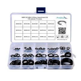 Scuba Diving O-Ring Kit for Regulators, Tank Valves, BCDs and Hoses, Dive Gear Maintenance Repairs 145 Pieces Complete Set O-rings
