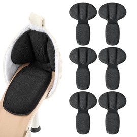 Sibba 3 Paar Fersenpolster 2-in-1 Schuheinlagen Damenschuhe Fersenschutz Fersengriffe für zu Große Schuhe Fersenkissen Selbstklebend Ferseneinlagen Herrenschuhe Schuhreparatur Fersenschoner (Schwarz)