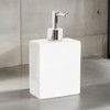 Large White Ceramic Refillable Liquid Soap Dispenser Chrome Top Multi-purpose