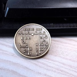 Universal Bronze CW Morse Code Decoder Chart Medal Coin Commemorative Coin Gift Prize US