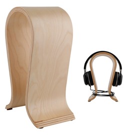 Colrid Wooden Headphone Holder, Headphone Stand, Headphone Holder, U Shape, Walnut, Universal, Environmentally Friendly, Durable, Non-Slip, for Home, Office, Study (Birch)