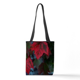 CafePress Red Autumn Leaves 13"x13" Reusable Grocery Shopping Sling Tote Bag