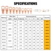 YUZES 200PCS Copper Wire Lugs AWG12 10 8 6 4