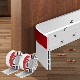 2 Pcs Door Draft Stopper, Under Door Sweep for Exterior & Interior Doors, Weather Stripping Door Seal, Garage Window Blocker Noise Cold Air Insulation, Draft Guard 2" W x 39" L White