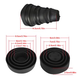 DBAILY Headlight Waterproof Cap, 2 Pieces Headlight Dust Protection Cap 7 Sizes Rubber Universal Seal Black for Car Headlight LED (45 mm - 95 mm)
