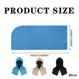 Wangqiuqiu Cooling Hoodie Towel 3 Pack, Quick Dry Sun Protection Neck Wrap